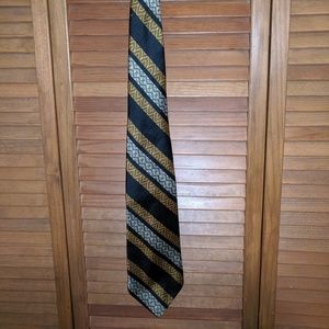 Vintage John Charles Ltd. Tie Gold & Black Stripes